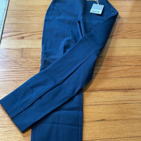 NWT | Everlane Side Zip Stretch Cotton Pant in navy blue | Size 00 - Picture 5 of 9
